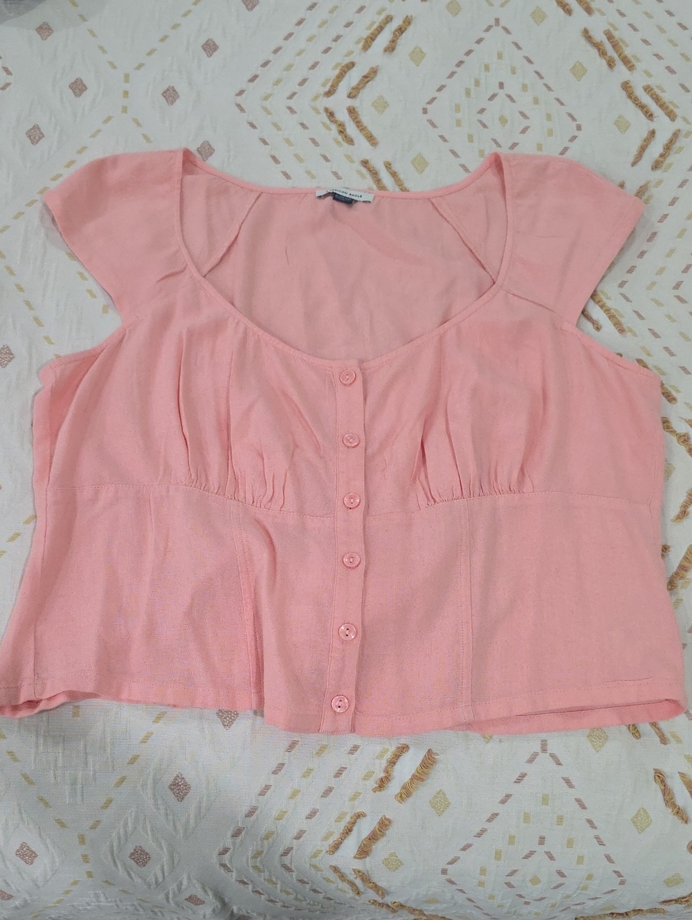 AE Peach Tie-back Top